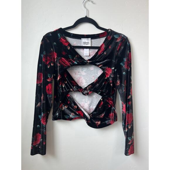 Autumn Adeigbo Rowenna Cutout Blouse 90’s, Sexy, Whimseygoth, Sexy, Y2K, SZ 10 - Picture 1 of 6